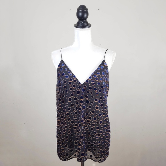 & Other Stories Tops - & other stories Spaghetti Strap Navy & Gold Top